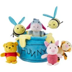 Disney Winnie The Pooh & Friends Hunny Pot Hide & Seek Puzzle Plush Squeaky Dog Toy