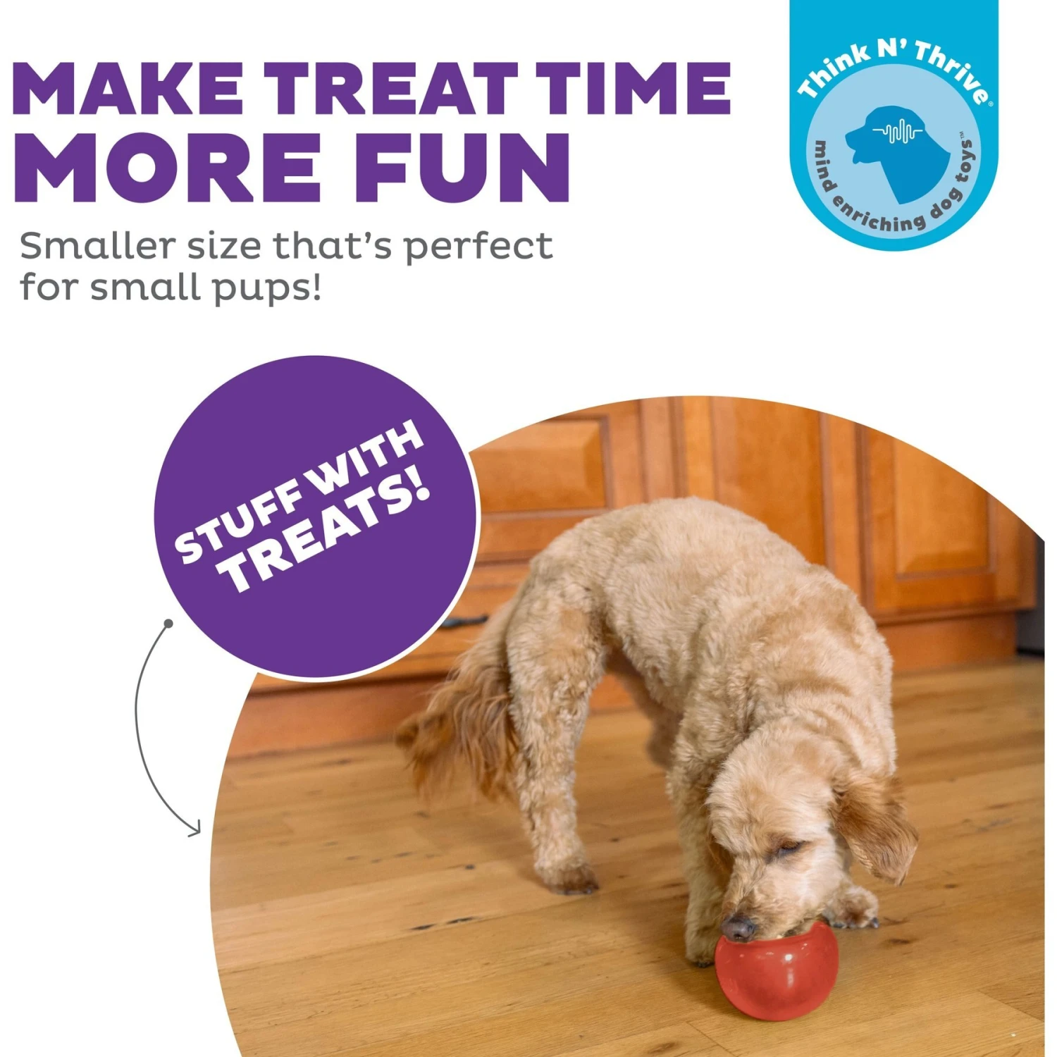 Planet Dog Orbee-Tuff Lil' Snoop Interactive Treat Dispensing Dog Toy - Image 2