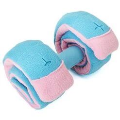 EYS Retractable Treat Dispensing Plush Dumbbell Interactive Dog Toy