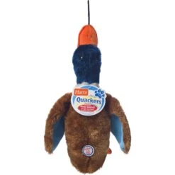 Hartz Nature's Collection Quackers Squeaky Plush Dog Toy, Color Varies