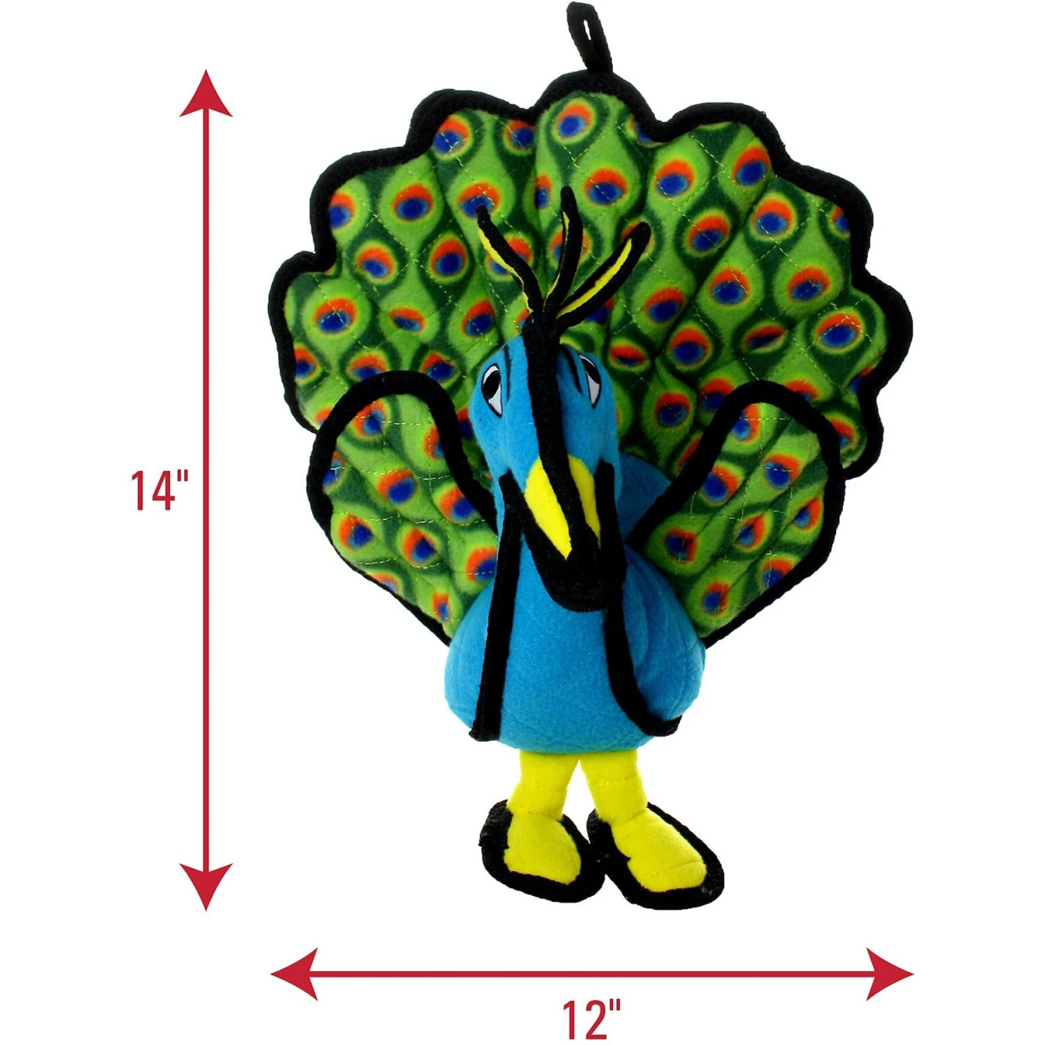 Tuffy's Zoo Peacock Squeaky Plush Dog Toy - Image 2