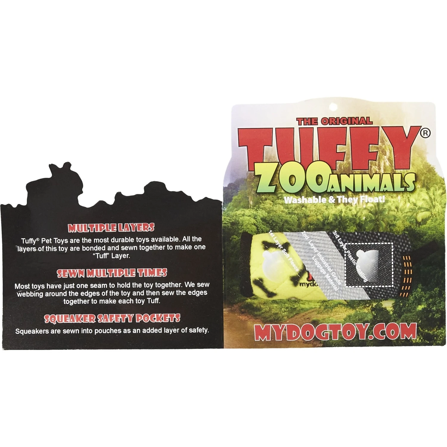 Tuffy's Zoo Peacock Squeaky Plush Dog Toy - Image 5